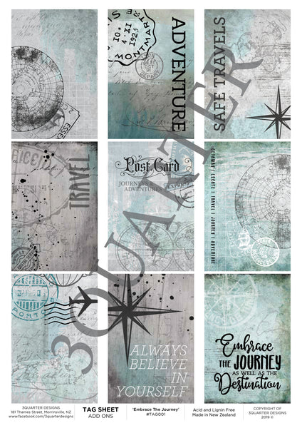 Tag Sheet Embrace The Journey