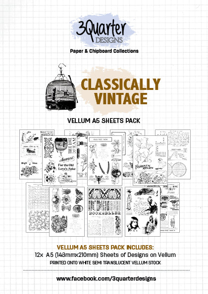 Vellum 12 Sheet Pack - Classically Vintage - RELEASED AUGUST 2023