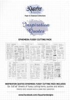 Ephemera Fussy Cutting Pack - Inspiration Quotes