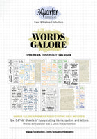 Ephemera Fussy Cutting Pack - Words Galore - RELEASED APRIL 2023