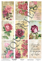 Tag Sheet Vintage Floral