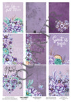 Tag Sheet Purple Botanical